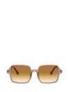 Ray Ban Square Ii Sunglasses In Transparent Light