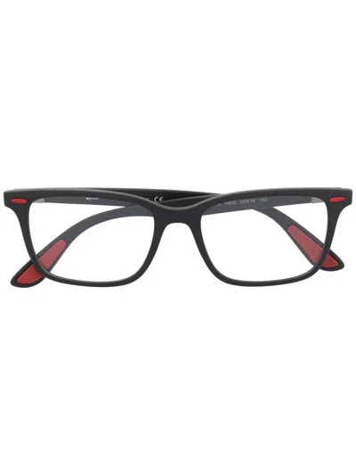 Ray Ban Ferrari Rectangle-frame Glasses In Black
