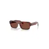 Ray Ban Flacko Rectangular Sunglasses In Brown