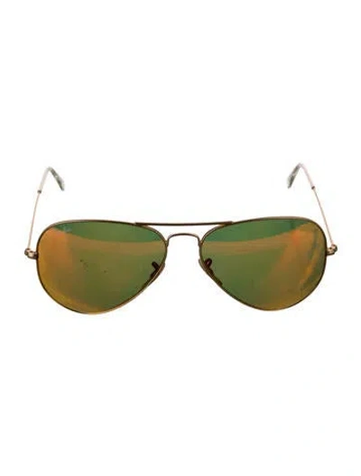 Pre-owned Ray Ban Flash Aviator Sunglasses