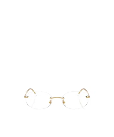 Ray Ban Frameless Plain Mirror In Gold