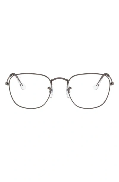 Ray Ban Frank 54mm Square Optical Glasses In Gunmetal