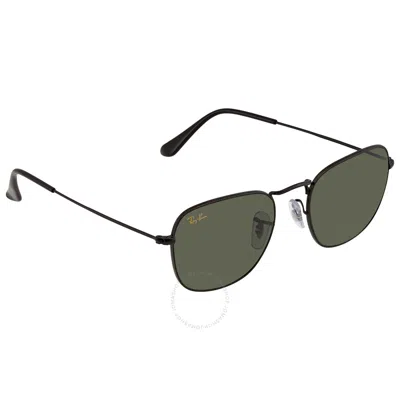 Ray Ban Frank Green Classic G-15 Square Unisex Sunglasses Rb3857 919931 51 In Black / Green