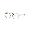 Ray Ban Frank Ii Titanium Optics Eyeglasses Gold Frame Clear Lenses Polarized 48-20 In Gold