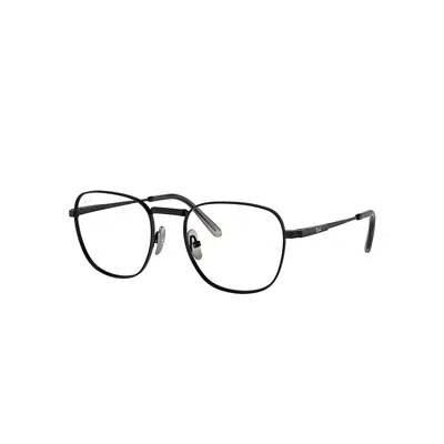 Ray Ban Frank Ii Titanium Optics Eyeglasses Black Frame Clear Lenses Polarized 48-20