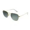 Ray Ban Frank Rb 8157 921658 48mm Unisex Square Sunglasses In Gold