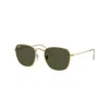 Ray Ban Frank Legend Gold Sunglasses Gold Frame Green Lenses 48-20 In Gold