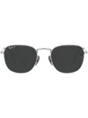 Ray Ban Frank Square Frame Sunglasses In Silver
