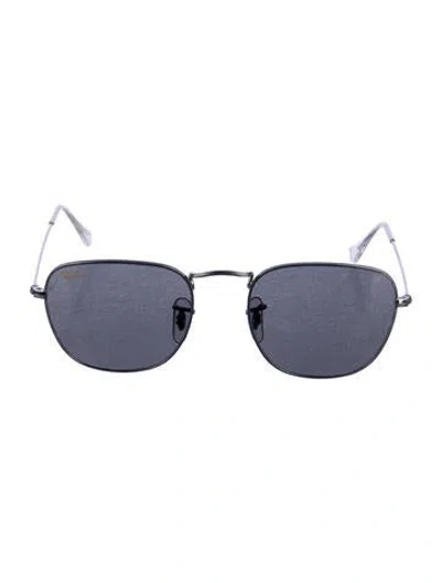 Pre-owned Ray Ban Frank Square Sunglasses In Silver