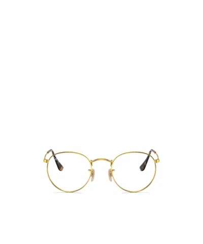 Ray Ban Full Frame Plain Mirror In Gold