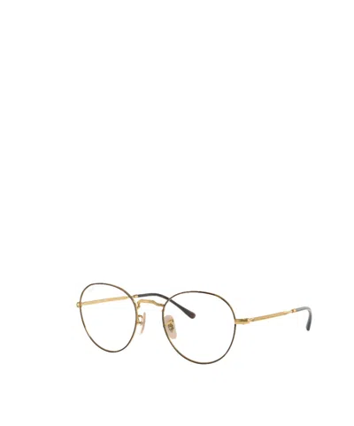 Ray Ban Full Frame Plain Mirror In Gold