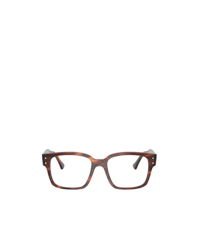 Ray Ban Ray-ban 51mm Square Optical Glasses In Brown