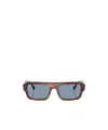Ray Ban Ray-ban 56mm Rectangular Sunglasses In Blue
