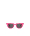 Ray Ban Rayban Rb4940 Wayfarer Puffer By Asap Rocky 683287 Lucido Fucsia Sunglasses In Pink