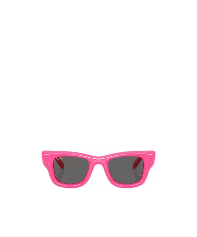 Ray Ban Rayban Rb4940 Wayfarer Puffer By Asap Rocky 683287 Lucido Fucsia Sunglasses In Pink