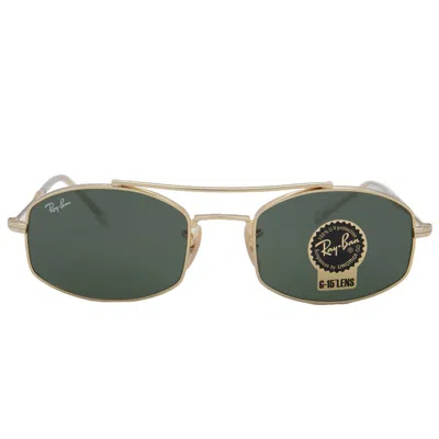 Ray Ban G-15 Green Oval Unisex Sunglasses Rb3719 001/31 51 In Multi