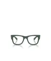 Ray Ban Ray-ban Mega Wayfarer Liteforce 50mm Rectangular Optical Glasses In Green