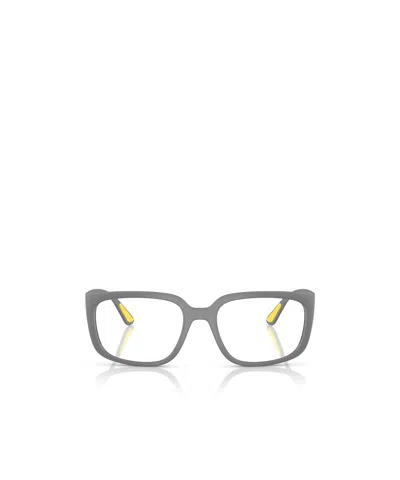 Ray Ban Geometric Flat Mirror In Gray