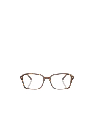 Ray Ban Geometric Flat Mirror In Brown