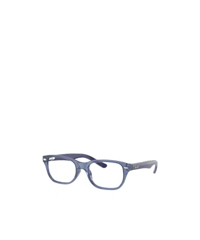 Ray Ban Geometric Flat Mirror In Gray