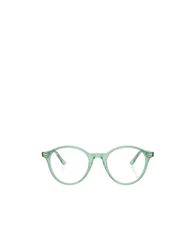 Ray Ban Geometric Flat Mirror In Green