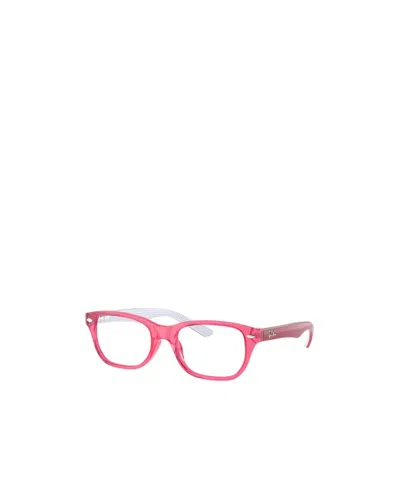 Ray Ban Geometric Flat Mirror In Pink