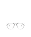 Ray Ban Geometric Frame Plain Mirror In White