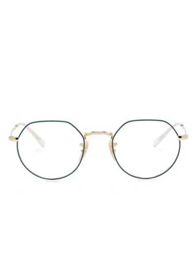 Ray Ban Geometric-frame Glasses In Gold