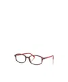 Ray Ban Geometric Frame Plain Glasses In Gray