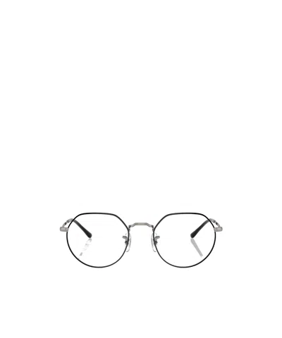 Ray Ban Geometric Frame Plain Mirror In Black