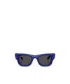 Ray Ban Geometric Frame Sunglasses In Blue