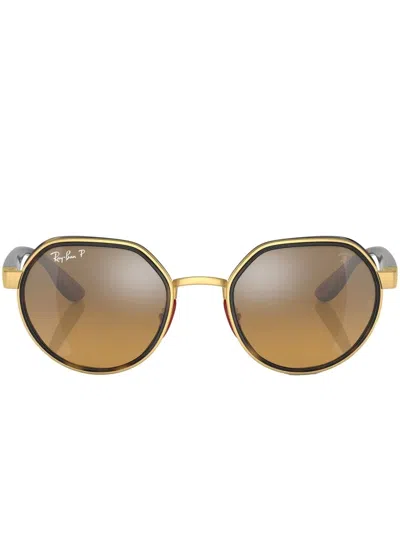 RAY BAN GEOMETRIC-FRAME SUNGLASSES