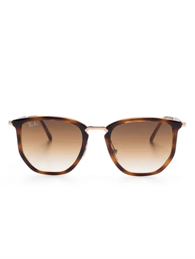 Ray Ban Geometric-frame Sunglasses In Brown