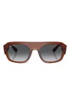 Ray Ban Geometric-frame Sunglasses In Red