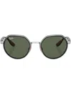 Ray Ban X Scuderia Ferrari Geometric-frame Sunglasses In Silber