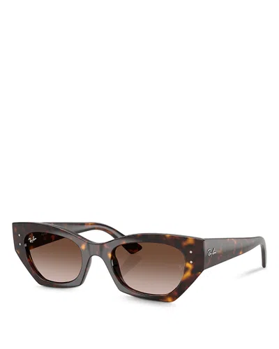 Ray Ban Ray-ban Geometric Sunglasses, 52mm In Brown
