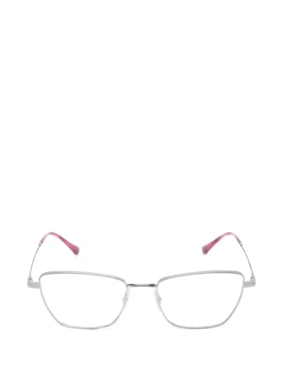 Ray Ban Geometric-frame Glasses In Silver
