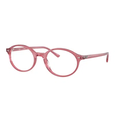 Ray Ban German Demo Oval Unisex Eyeglasses Rx5429 8440 53 In Pink
