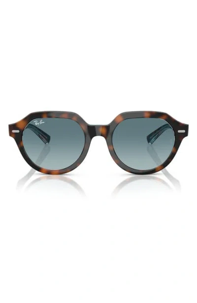 Ray Ban Ray-ban Gina 53mm Gradient Square Sunglasses In Blue Grad