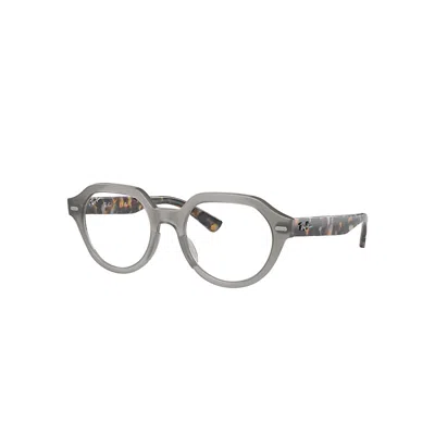 Ray Ban Gina Optics Eyeglasses Grey & Brown Havana Frame Clear Lenses Polarized 49-20