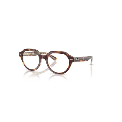 Ray Ban Gina Optics  Hell Havana Auf Multicolor Fassung Klar Glas Polarisiert 49-20