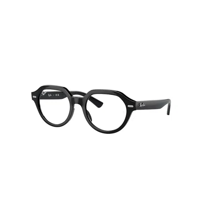 Ray Ban Eyeglasses Unisex Gina Optics - Black Frame Clear Lenses Polarized 51-20