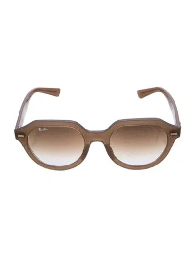 Pre-owned Ray Ban Gina Oversize Sunglasses In Neutral