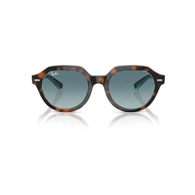 Ray Ban Gina Sunglasses Dark Havana On Multicolor Frame Grey Lenses 53-21