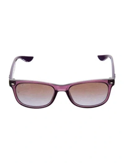 Pre-owned Ray Ban Kids' Girls' Wayfarer Sunglasses In Purple