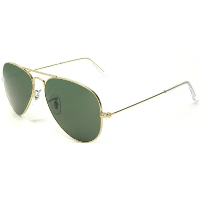 Ray Ban Unisex Rb3026 L2846 62mm Sunglasses In Gold/green Solid
