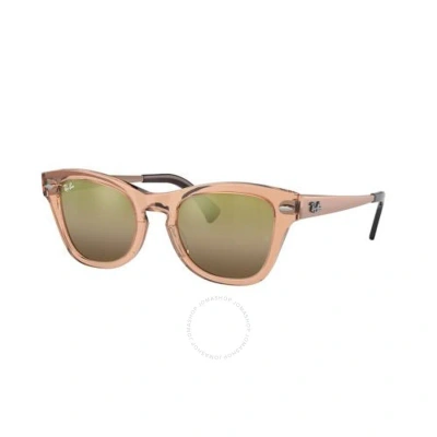 Ray Ban Gold Gradient Mirror Square Unisex Sunglasses Rb0707s M6449g7 53