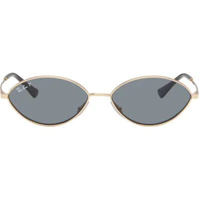 Ray Ban Gold Kai Sunglasses In Gray