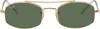 Ray Ban Gold Rb3719 Sunglasses In 001/31 Arista