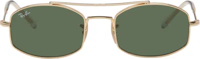 Ray Ban Gold Rb3719 Sunglasses In 001/31 Arista